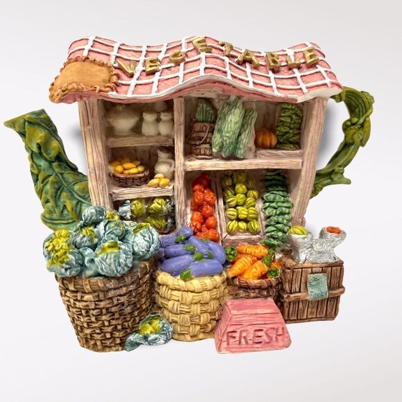 Vintage | Ceramic Vegetable Teapot Decor (SC) - Picture 2 of 9